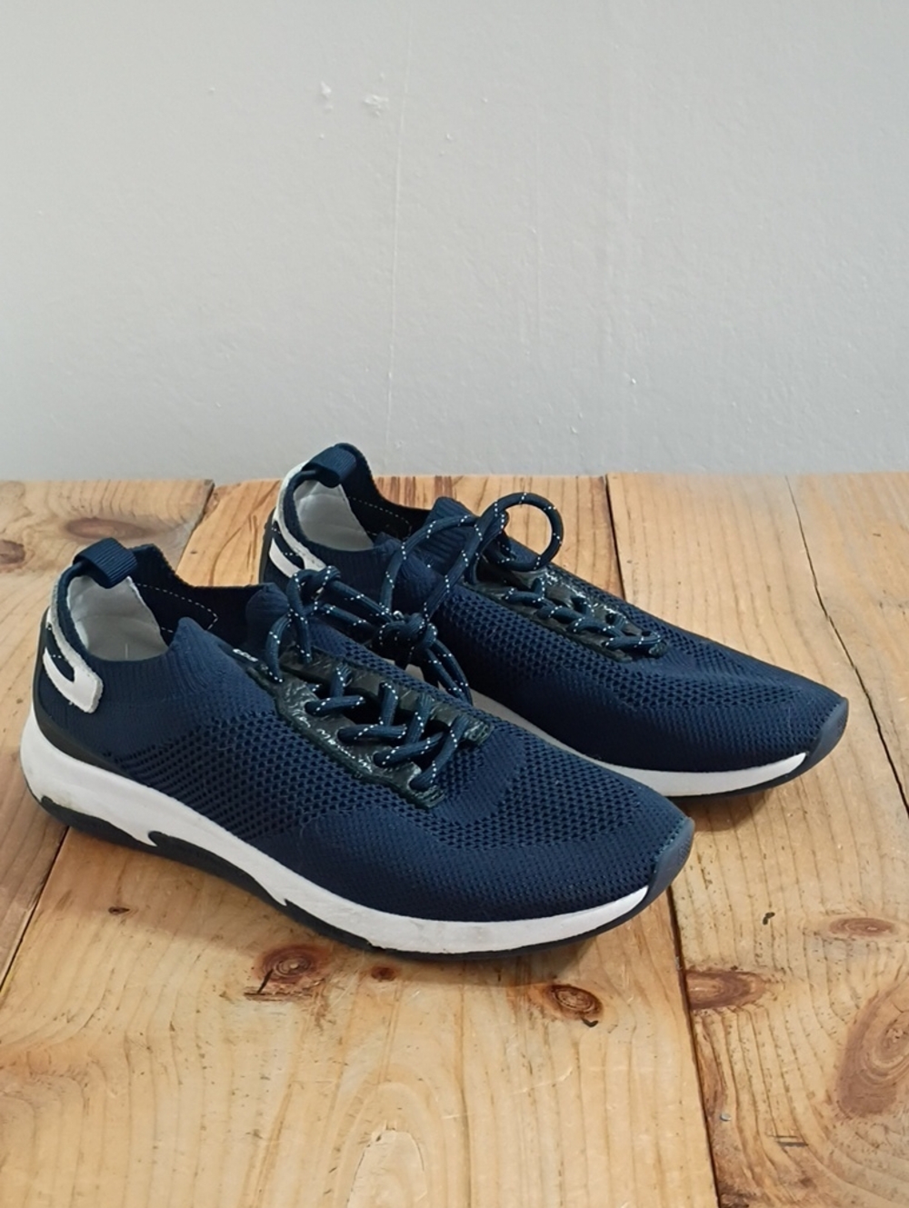 TBS Les Mariniers Navy Knit Lightweight Trainers Size 39